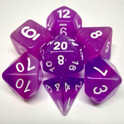 Purple Haze 7-piece Polyhedral Dice Set