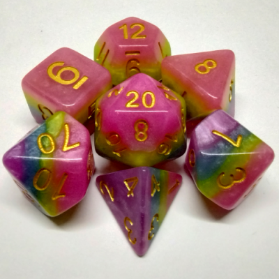 Pastel 7-piece Polyhedral Dice Set