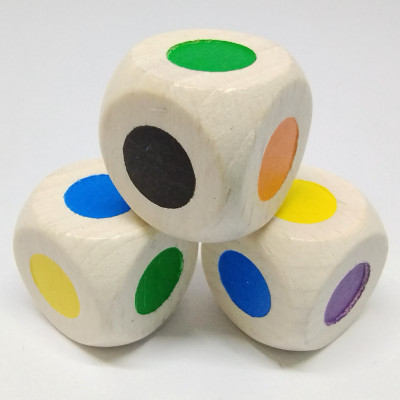 16MM WOOD DICE SINGLE SPOT