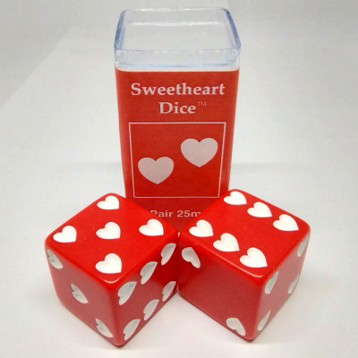 Pair of Red Sweetheart Dice