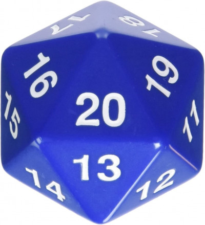 Jumbo d20 - Blue