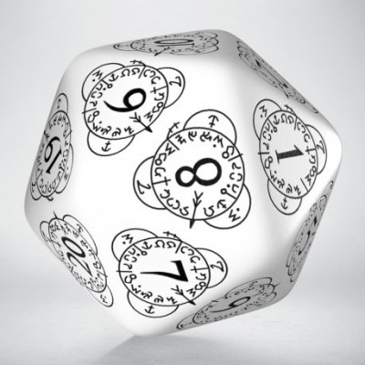 D20 Level Counter White & black die