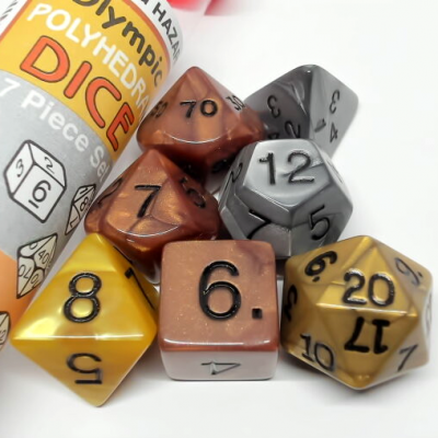 Olympic Polyhedral Dice - assorted colours