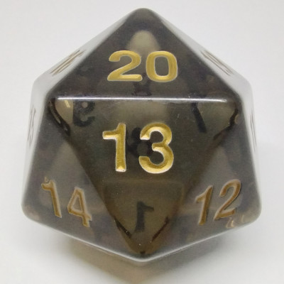 d20 Jumbo - Black Translucent