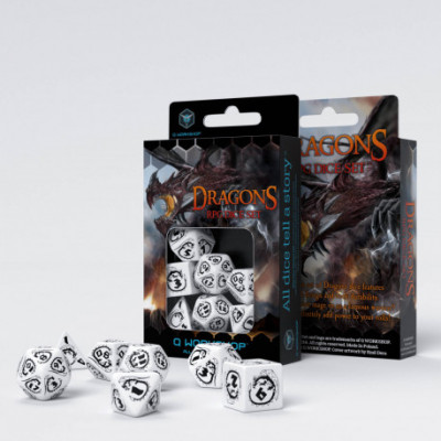 Dragon White & black dice