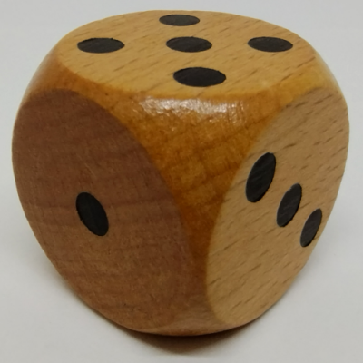 d6  en bois 30mm à l'unité