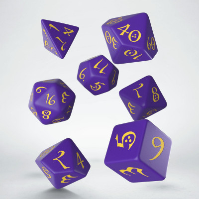 Classic RPG Purple & yellow Dice Set