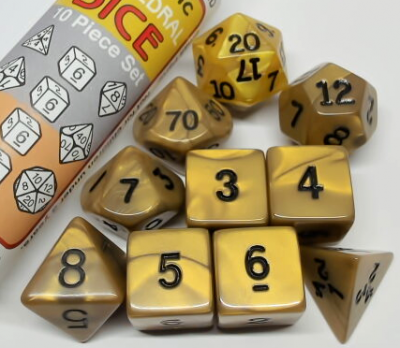 Olympic Polyhedral Gold 10-Die Set