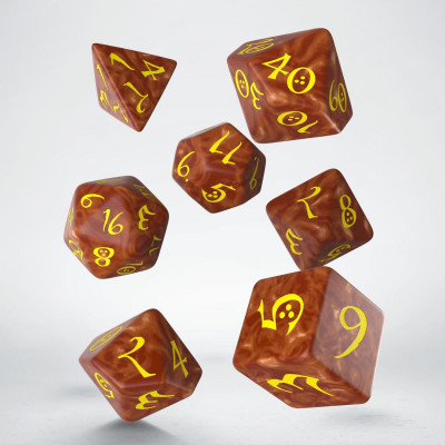 Classic RPG Caramel & yellow Dice Set