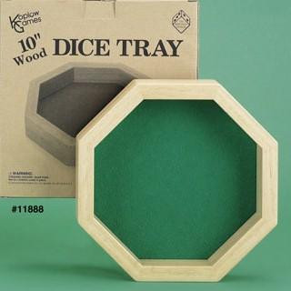 Octagonal wooden dice tray