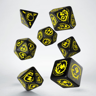 Dragon Black & yellow Dice