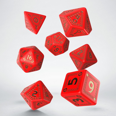 RuneQuest Red & gold Dice Set