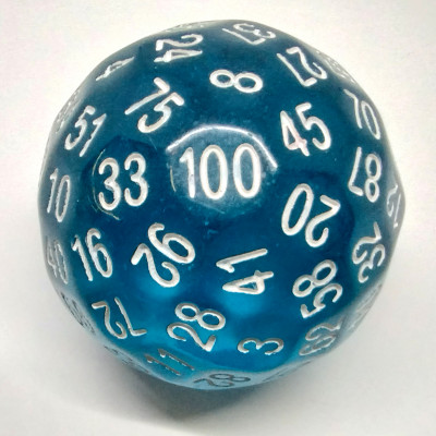 d100 - Translucent blue