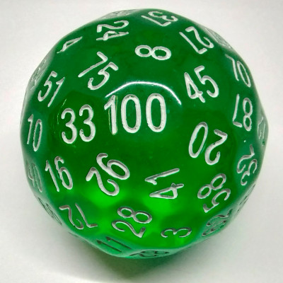 d100 - Translucent green