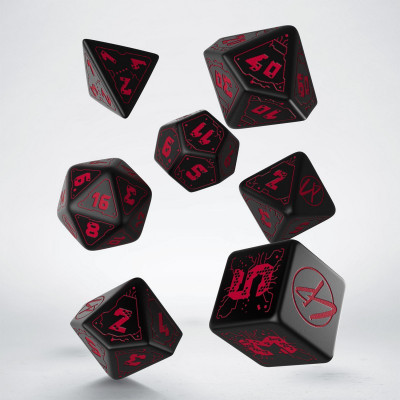 Cyberpunk Red RPG Dice Set - Blood over Chrome