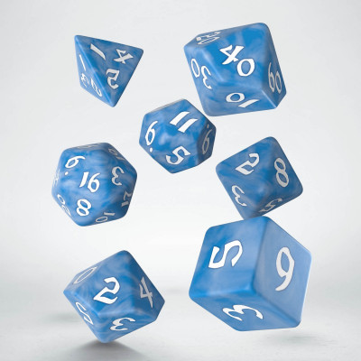 Classic Runic Glacier & white Dice Set (7)