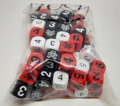 Bag of 100 skull dice