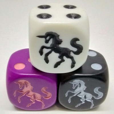 Unicorn Dice - assorted colours