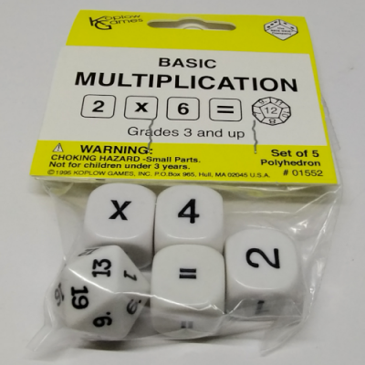 Kit of 5 basic multiplaction dice