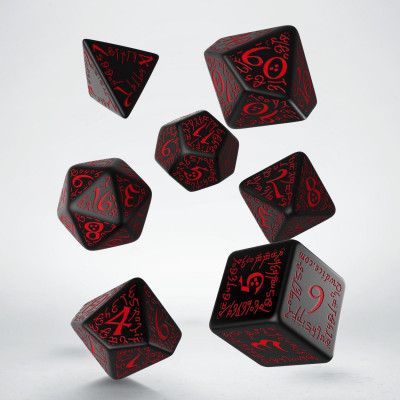 Elvish Black & Red Dice