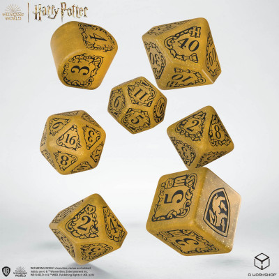 Harry Potter. Hufflepuff Modern Dice Set - Yellow