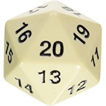 Jumbo d20 - Ivory