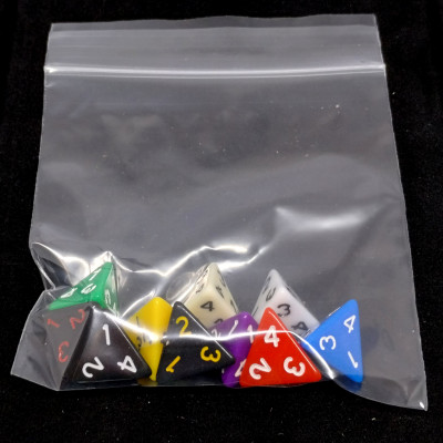 Bag of Fun - 10 opaque d4's - Assorted colours