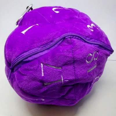 Mega dice bag - d20 plush - purple