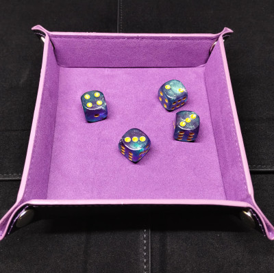 Square mini-dice tray - purple