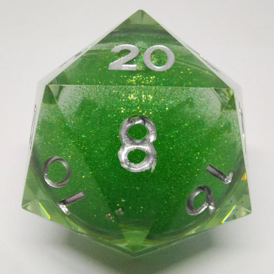 Jumbo 55mm Liquid Core d20 - Green