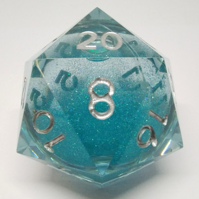 Jumbo 55mm Liquid Core d20 - Blue