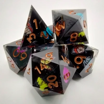 Double core dice - butterflies