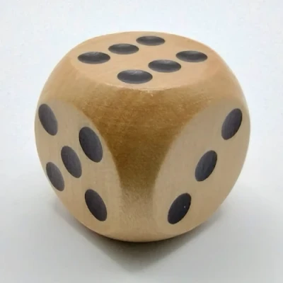 Wooden six-sided die - 30mm