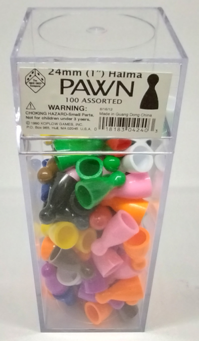 Halma Pawns 24mm - Box of 100