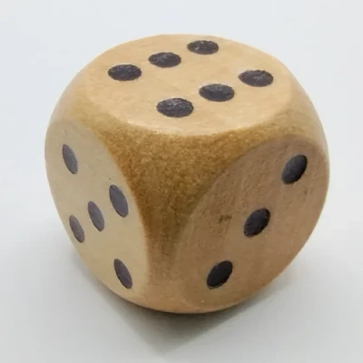 Wooden six-sided die - 18mm