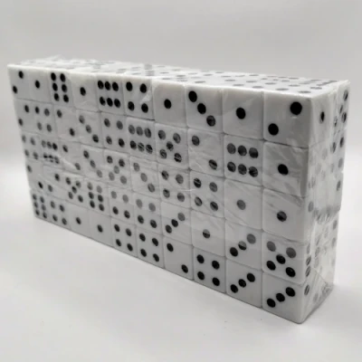 Brick of 100 16mm d6's - white