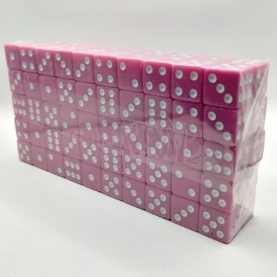 Brick of 100 16mm d6's - pink