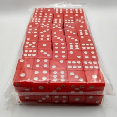 Brick of 100 16mm d6's - red