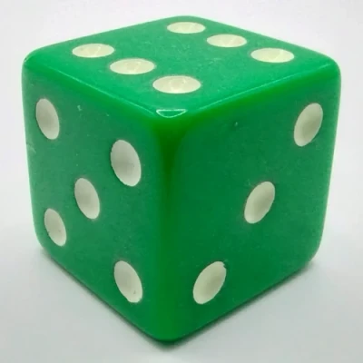 Single 25mm d6 - green