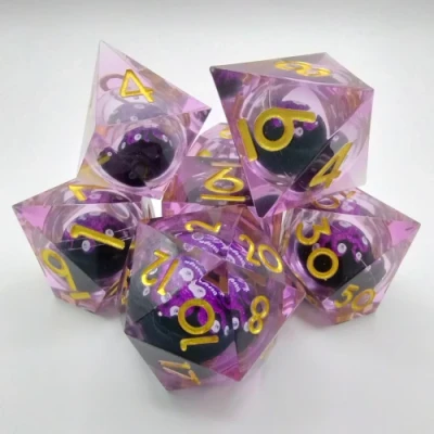 Beholder Dice Kit - Purple with purple Beholder