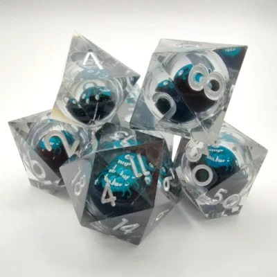 Beholder Dice Kit - Smoke with blue Beholder