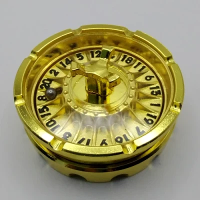 Dice Spinner: d20 Roulette - gold with black numbers