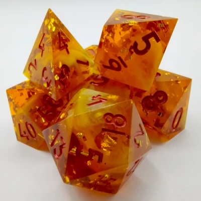 Alchemical Ore - amber with copper numbers in a plastic bottle with screw-cap