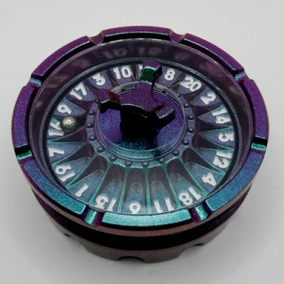 Dice Spinner: d20 Roulette - photochromatic purple / green