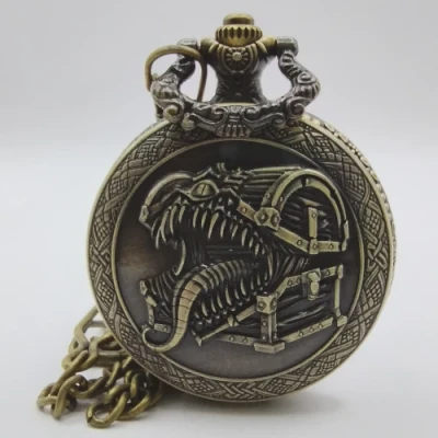 Metal pocket dice case with polyhedral mini-kit: mimic - gold in a black suedecloth pouch