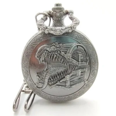 Metal pocket dice case with polyhedral mini-kit: mimic - silver with a black suedecloth pouch