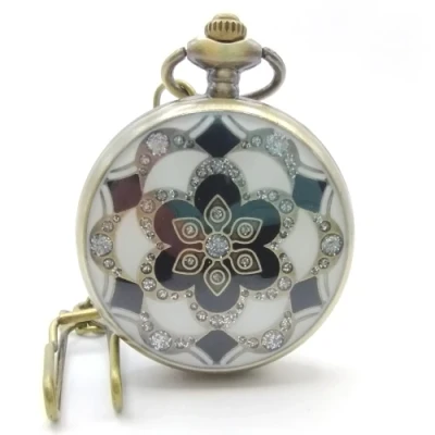 Metal pocket dice case with polyhedral mini-kit: winter ancestral diamonds in a black suedecloth pouch