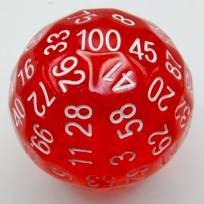 d100: sprinkle of sparkles - red