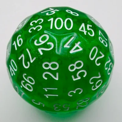 d100: sprinkle of sparkles - green