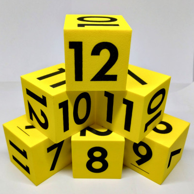 50mm Foam Dice with numbers 7-12